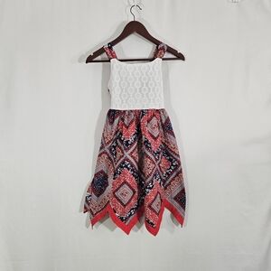 Blueberi Boulevard Red White And Blue Dress Girls Size 10